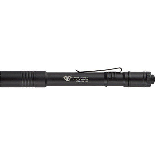Stylus Pro&reg; USB Pen Light, LED, 350 Lumens, Aluminum Body, Rechargeable Batteries, Included WestPier