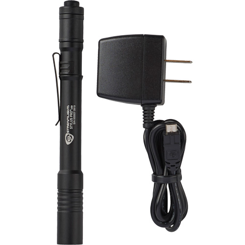 Stylus Pro&reg; USB Pen Light, LED, 350 Lumens, Aluminum Body, Rechargeable Batteries, Included WestPier