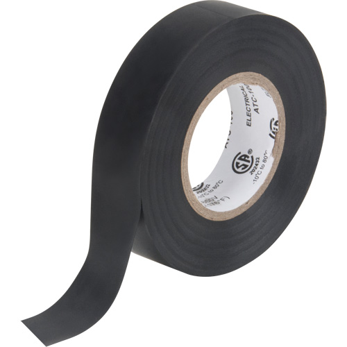 Electrical Tape, 19 mm (3/4") x 18 M (60'), Black, 7 mils WestPier