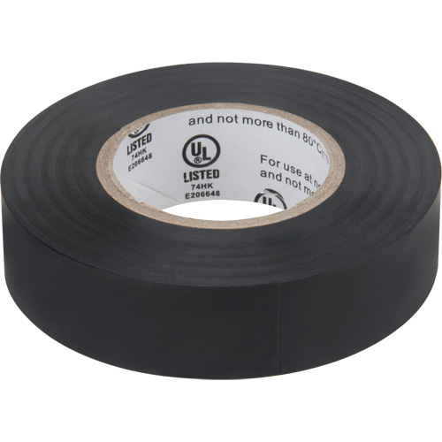 Electrical Tape, 19 mm (3/4") x 18 M (60'), Black, 7 mils WestPier