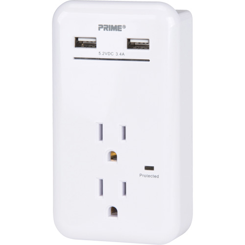 Prime&reg; USB Charger with Surge Protector WestPier