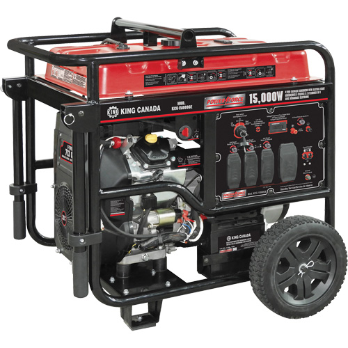 V-Twin Gasoline Generator, 15000 W Surge, 12500 W Rated, 120 V/240 V, 40 L Tank WestPier