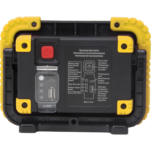 Portable Work Light, LED, 10 W, 1000 Lumens, Plastic Housing WestPier