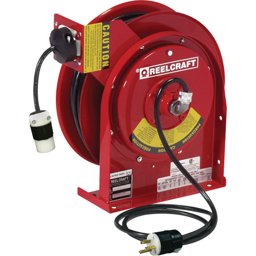 Power Cord Reel, 45', SJEOOW, 12 Gauge, 20 A WestPier