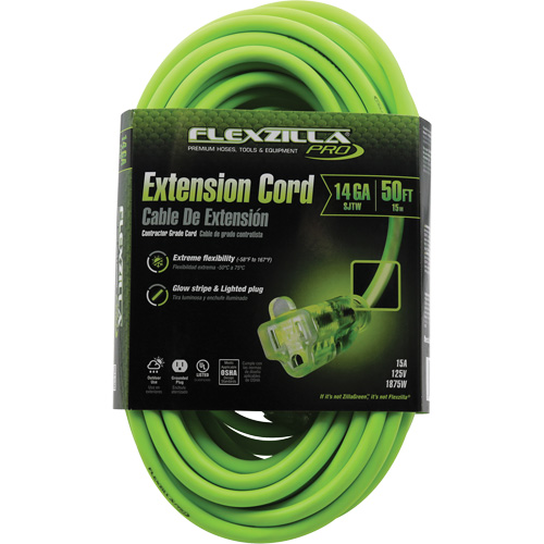 Cordon rallonge industriel Flexzilla Pro, Toutes saisons, SJTW, AWG 14/3, 15 A, 50' WestPier