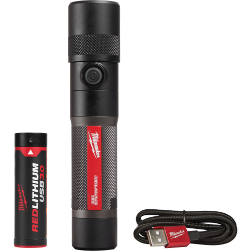 Lampe de poche 1100L &agrave; mise au point par torsion, DEL, 1100 lumens, Piles Rechargeable WestPier