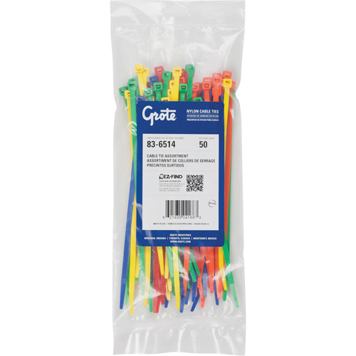 Nylon Cable Ties, 8" Long, 50 lbs. Tensile Strength WestPier