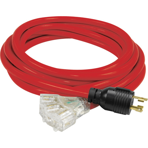 Generator Extension Cord with Tritap, STW, 10 AWG, 3 Outlet(s), 25' WestPier