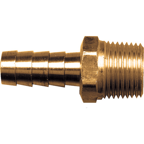 Male Hose Connector, Brass, 3/8" x 3/8" WestPier