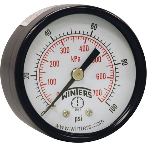 Manom&egrave;tre &eacute;conomique,  2", 0 - 160 psi, Fixation arri&egrave;re, Analogique WestPier