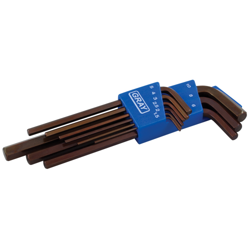 Long Arm Hex Key Set, 9 Pcs., Metric WestPier