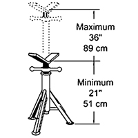 Heavy-Duty Pipe Jack, 2500 lbs. Load Capacity WestPier