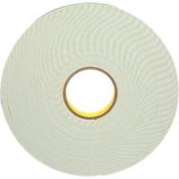 Ruban de mousse avec rev&ecirc;tement deux c&ocirc;t&eacute;s, Ruban double face en mousse, 33 m (108') lo x 25,4 mm (1") la, 62 mils, Ur&eacute;thane WestPier