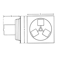 Ventilateur d'échappement 12" série panneau 1SP BA059 | WestPier