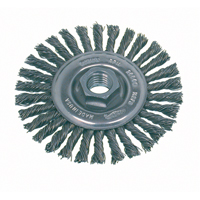 High Speed Small Grinder Stringer Bead Knot Wire Wheel Brush, 4" Dia., 0.02" Fill, 5/8"-11 Arbor, Stainless Steel WestPier
