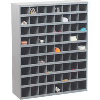 Steel Storage Bin Cabinet, 33-3/4" W x 12" D x 42" H, Grey CA154 | WestPier