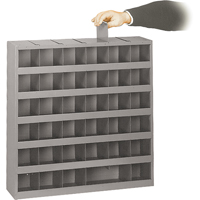 Armoires pour bacs de rangement ajustables, Acier, 36 tiroirs, 23-3/4" x 4-3/4" x 23-3/4", Gris WestPier