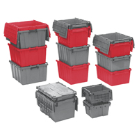 Flipak&reg; Polyethylene Plastic (PE) Distribution Containers, 19.7" x 11.8" x 7.3", Blue WestPier