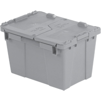 Flipak&reg; Polyethylene Plastic (PE) Distribution Containers, 15.2" x 10.9" x 9.7", Grey WestPier