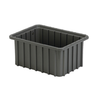 Contenant Divider Box, Poly&eacute;thyl&egrave;ne, 9,8" la x 7,3" p x 5" h, Gris WestPier