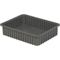Contenants Divider Box, Poly&eacute;thyl&egrave;ne, 22,4" la x 17,4" p x 5" h, Gris WestPier