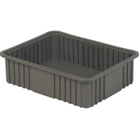 Divider Box, Polyethylene, 20.9" W x 15.9" D x 6" H, Grey WestPier
