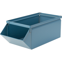 Steel Bin, 100 lbs. Cap., 4-1/2" W x 8" D x 4-1/2" H, Blue WestPier