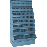 Sectional Bin Units, 100 lbs. Cap., 37" W x 8" D x 4-1/2" H, Blue WestPier