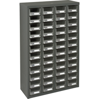 KPC-400 Parts Cabinet, Galvanized Steel, 48 Drawers, 22-3/5" x 8-7/10" x 36-9/10", Grey WestPier