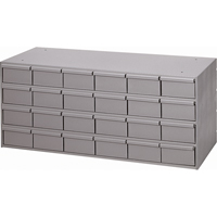 Industrial Drawer Cabinets, 24 Drawers, 33-3/4" W x 11-5/8" D x 14-3/8" H, Grey WestPier