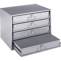 Compartment Box Cabinets, Steel, 4 Slots, 20" W x 15-3/4" D x 15" H, Grey CA965 | WestPier