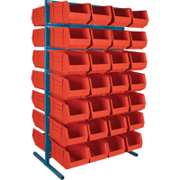 Support stationnaire deux c&ocirc;t&eacute;s pour bacs, 36" la x 24" p x 61" h, 56 bacs WestPier