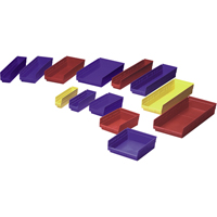 Shelf Bins, 8-3/8" W x 4" H x 11-5/8" D, Blue, 30 lbs. Capacity CC393 | WestPier