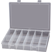 Compact Polypropylene Compartment Cases, 13-1/8" W x 9" D x 2-5/16" H, 12 Compartments CB501 | WestPier