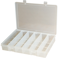 Compact Polypropylene Compartment Cases, 11" W x 6-3/4" D x 1-3/4" H, 6 Compartments CB513 | WestPier