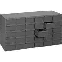 Casiers &agrave; tiroirs industriels, 30 tiroirs, 33-3/4" la x 11-5/8" p x 17-3/4" h, Gris WestPier