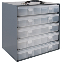 Compartment Box Cabinets, Steel, 5 Slots, 11-1/4" W x 6-3/4" D x 10-3/4" H, Grey CB631 | WestPier