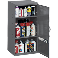 Utility Cabinet, Steel, 2 Shelves, 32-3/4" H x 19-7/8" W x 14-1/4" D, Grey WestPier