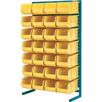 Support stationnaire pour bacs &agrave; un c&ocirc;t&eacute;, 36" la x 12" p x 61" h, 28 bacs WestPier