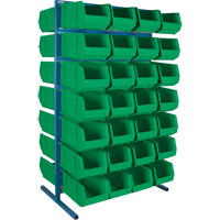 Support stationnaire deux c&ocirc;t&eacute;s pour bacs, 61" la x 56" p x 24" h, 56 bacs WestPier
