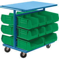 Bin Cart with Bins, Double-sided, 20 bins, 24" W x 38-1/2" D x 36-1/2" H CB689 | WestPier