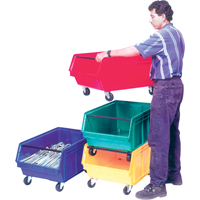 Bac g&eacute;ant empilable et mobile, 11-7/8" ha x 18-3/8" la x 29" p, Capacit&eacute; de 150 lb, Bleu WestPier