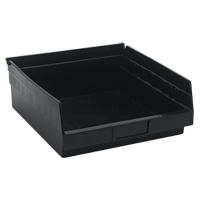 Bac pour &eacute;tag&egrave;re &eacute;conomique, 11-1/8" la, 4" h x 11-5/8" p, Noir WestPier