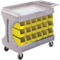Pro Cart With Yellow Bins, Double-sided, 36 bins, 45-5/18" W x 24" D x 34-3/4" H CC832 | WestPier
