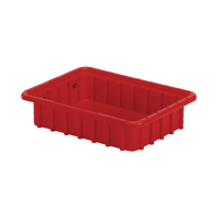 Contenants Divider Box, Poly&eacute;thyl&egrave;ne, 10,8" la x 8,3" p x 2,5" h, Rouge WestPier