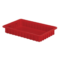 Contenants Divider Box, Poly&eacute;thyl&egrave;ne, 16,5" la x 10,9" p x 2,5" h, Rouge WestPier