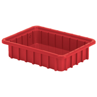Contenants Divider Box, Poly&eacute;thyl&egrave;ne, 22,4" la x 17,4" p x 5" h, Rouge WestPier