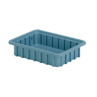 Contenants Divider Box, Poly&eacute;thyl&egrave;ne, 10,8" la x 8,3" p x 2,5" h, Bleu p&acirc;le WestPier