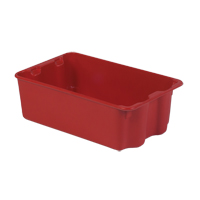 Polylewton Stack-N-Nest&reg; Containers, 7.9" x 24" x 14.1", Red WestPier
