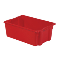 Polylewton Stack-N-Nest&reg; Containers, 10.5" x 28.4" x 18.7", Red WestPier